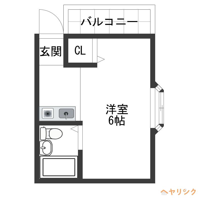 キョウメイタウン(ワンルーム/3階)の間取り写真