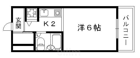 京の五条 GREEN HOUSE(ワンルーム/6階)の間取り写真