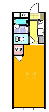 ベルメゾン(ワンルーム/3階)の間取り写真