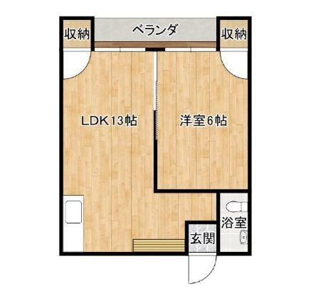 那覇市首里赤田町の(1LDK/3階)の間取り写真