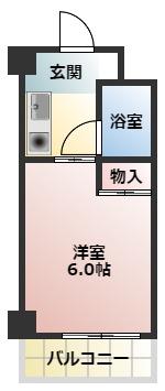 エクセレント忍ヶ丘(1K/2階)の間取り写真