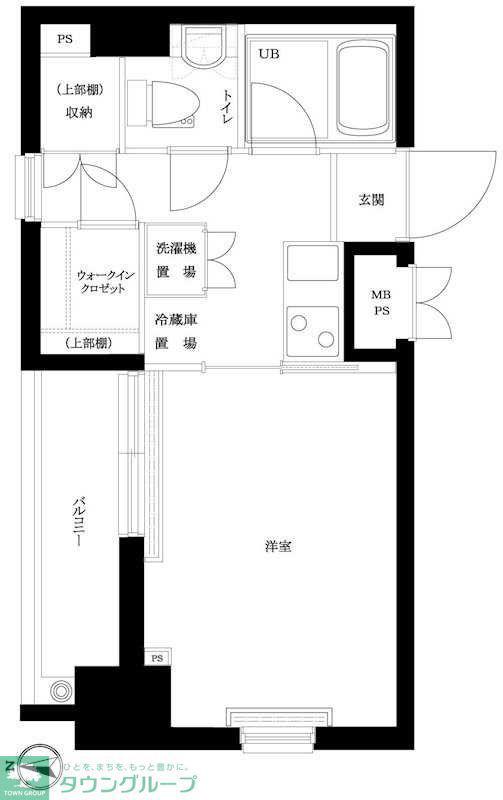 ルーブル蒲田弐番館(1K/12階)の間取り写真