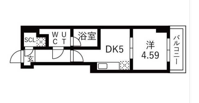OAKLANCE大塚(1DK/5階)の間取り写真