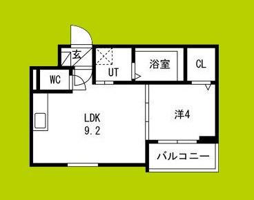 LUCE PRIMA(1LDK/3階)の間取り写真