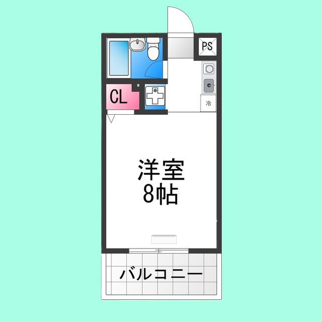 中谷ビル(ワンルーム/6階)の間取り写真