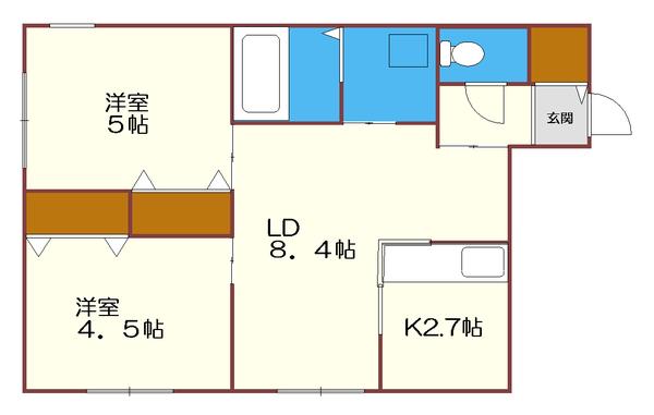 LAVENDER TERRACE(2LDK/4階)の間取り写真