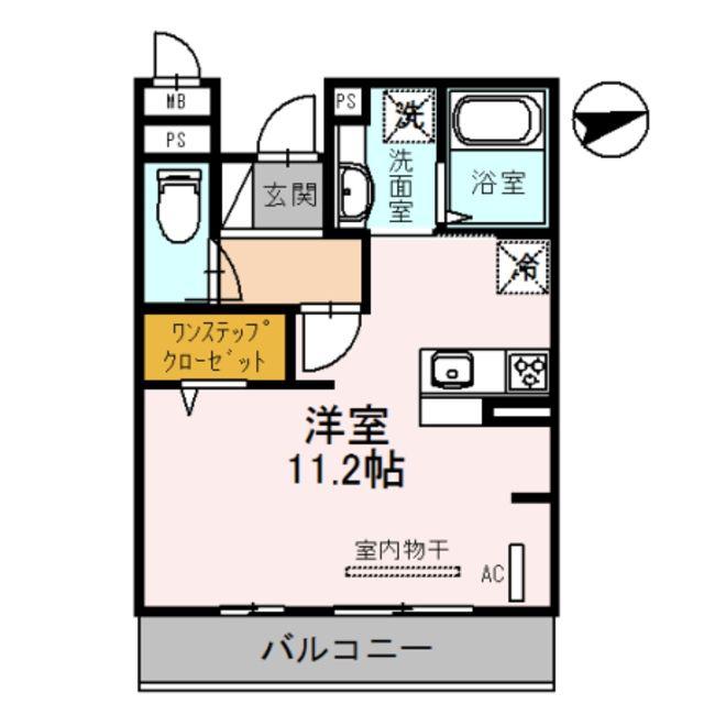 エトワール(ワンルーム/2階)の間取り写真