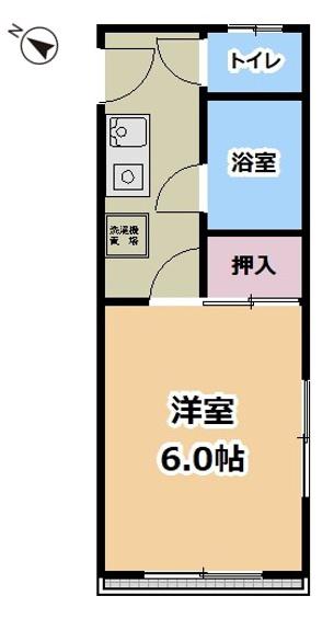 YOUCORP(1K/2階)の間取り写真