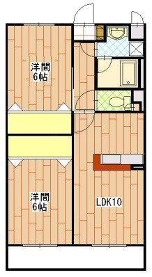 シーシェル馬舟(2LDK/1階)の間取り写真