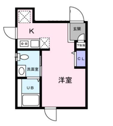 MAISON CIEL 品川大崎(ワンルーム/1階)の間取り写真