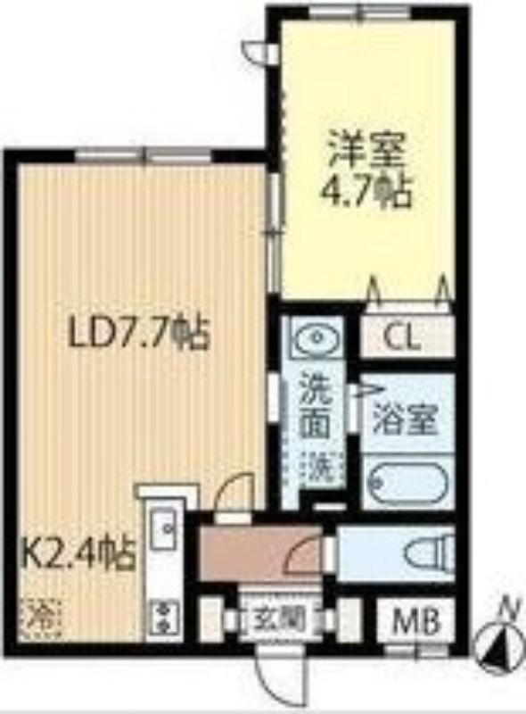 FUTABA SQUARE N21(1LDK/4階)の間取り写真