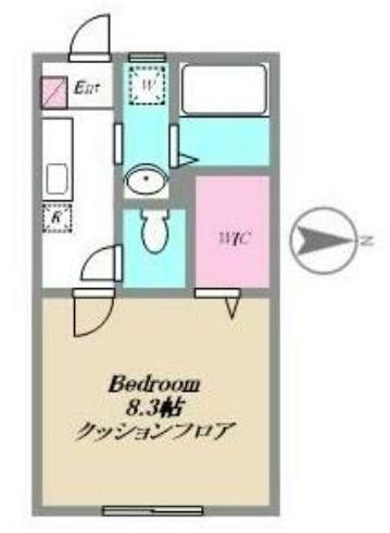 グランドール深大寺(1K/1階)の間取り写真