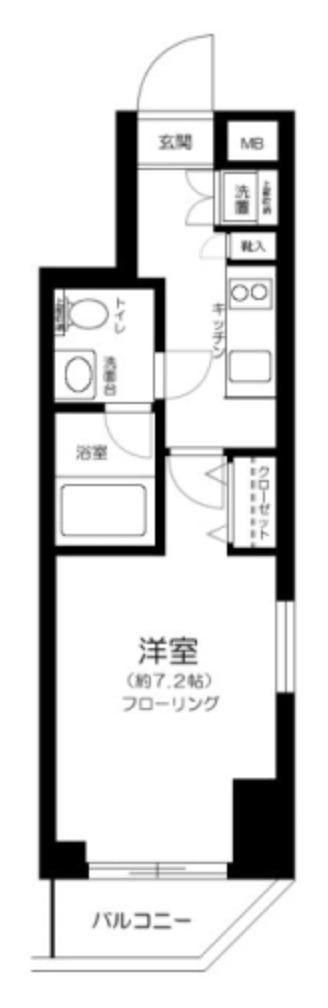 カテリーナ文京湯島(1K/7階)の間取り写真