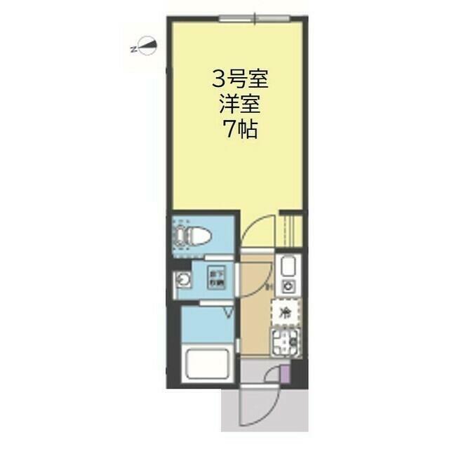 THE COVE(1K/1階)の間取り写真