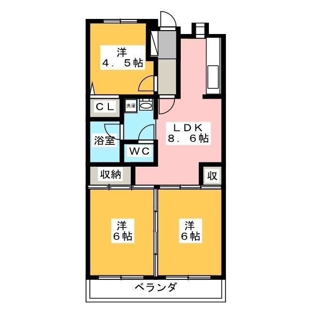 ルミエール(3LDK/3階)の間取り写真