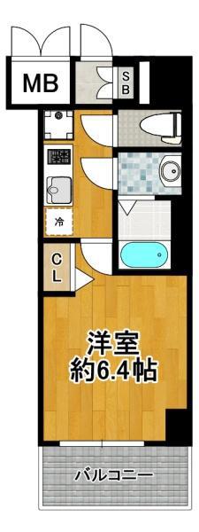 アドバンス大阪カーサ(1K/2階)の間取り写真