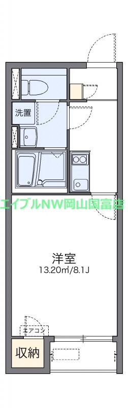 レオネクストグロリア京橋南II(1K/2階)の間取り写真