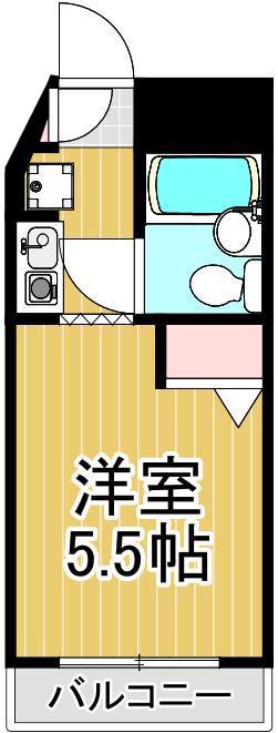 トップ北千住第1(ワンルーム/4階)の間取り写真