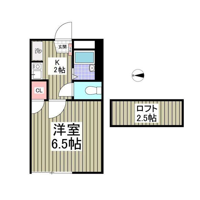 リブレス草加V(1K/1階)の間取り写真