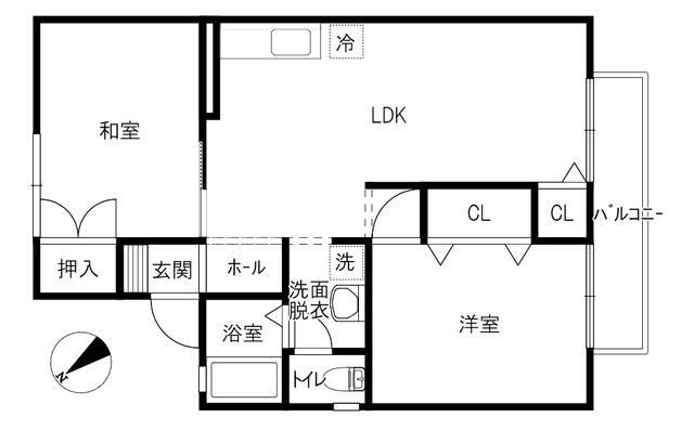セジュールM10(2LDK/2階)の間取り写真