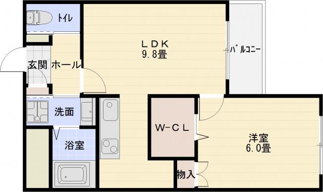 フレシール(1LDK/2階)の間取り写真
