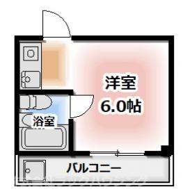GOD下島(ワンルーム/3階)の間取り写真