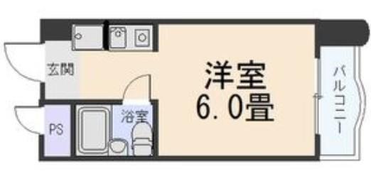 キャンドルつちや(ワンルーム/3階)の間取り写真