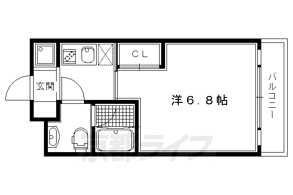 PIENIPESA(1K/3階)の間取り写真