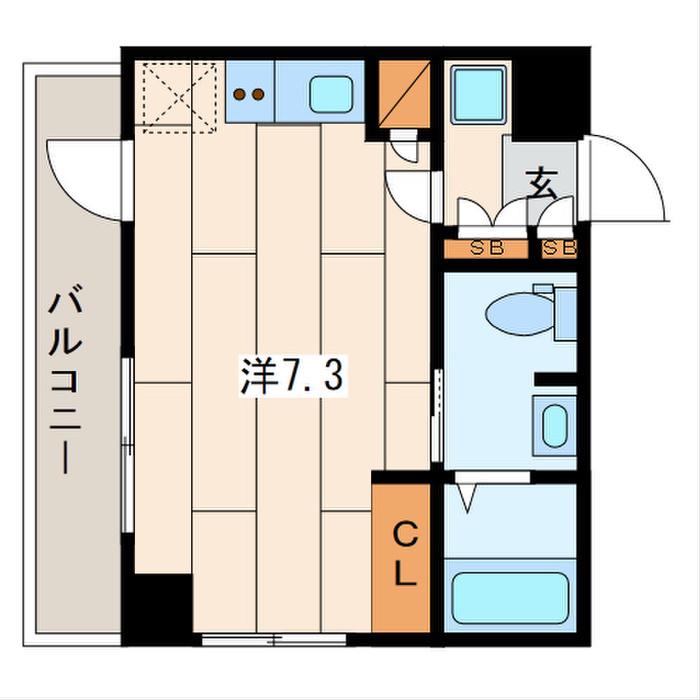 横浜翠葉BUILDINGI(ワンルーム/5階)の間取り写真
