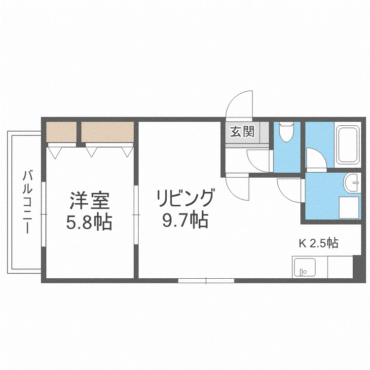グランデディモーラ(1LDK/3階)の間取り写真