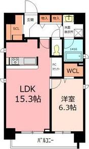 スリーアイランドタワー丸の内(1LDK/8階)の間取り写真
