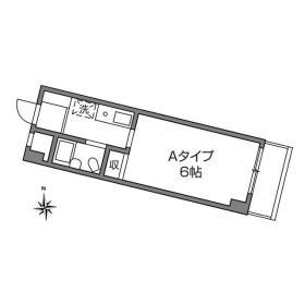 ハニーコート向ヶ丘(1K/1階)の間取り写真