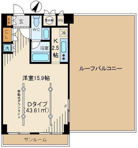 野中ビル(1K/7階)の間取り写真