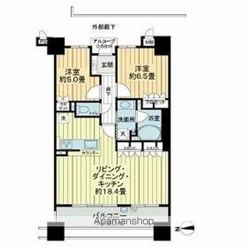 サーパス宮崎駅前(2LDK/3階)の間取り写真