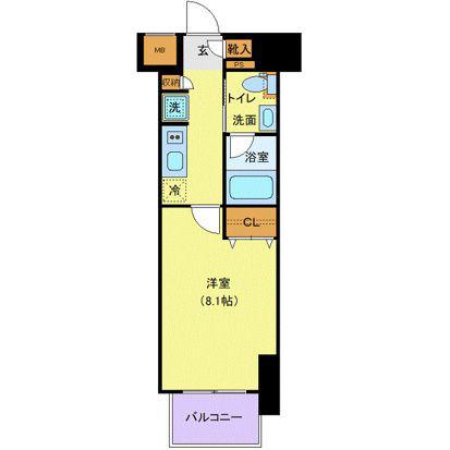 ライトハウス大塚(1K/11階)の間取り写真