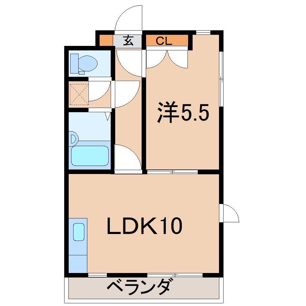 メゾンワカキIII(1LDK/1階)の間取り写真