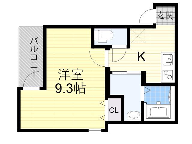フジパレス関目Ⅲ番館(1K/2階)の間取り写真