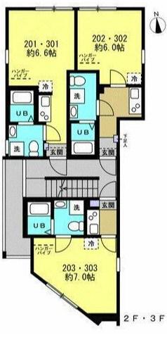 東武伊勢崎線 小菅駅 徒歩7分 3階建 築5年(1K/2階)の間取り写真