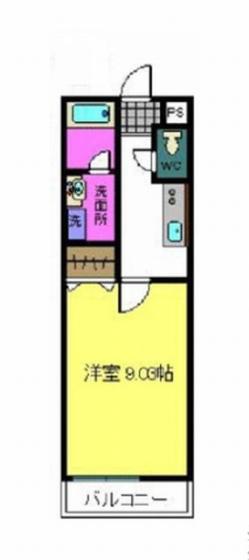 プリエ りんくう・A(1K/2階)の間取り写真