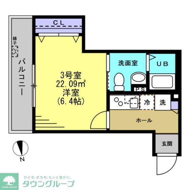 CS千住新橋(1K/3階)の間取り写真