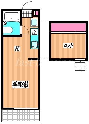 ベクヴェーム(ワンルーム/2階)の間取り写真