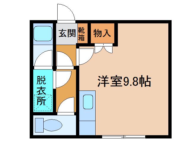 ショコラ1340(ワンルーム/2階)の間取り写真