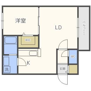 PINOT NOIR (1LDK/4階)の間取り写真