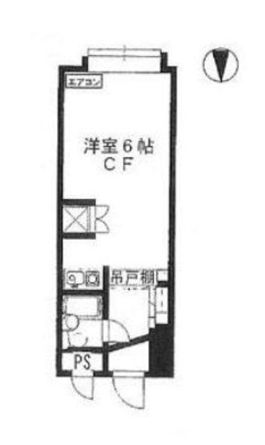 エステ新丸子(ワンルーム/2階)の間取り写真