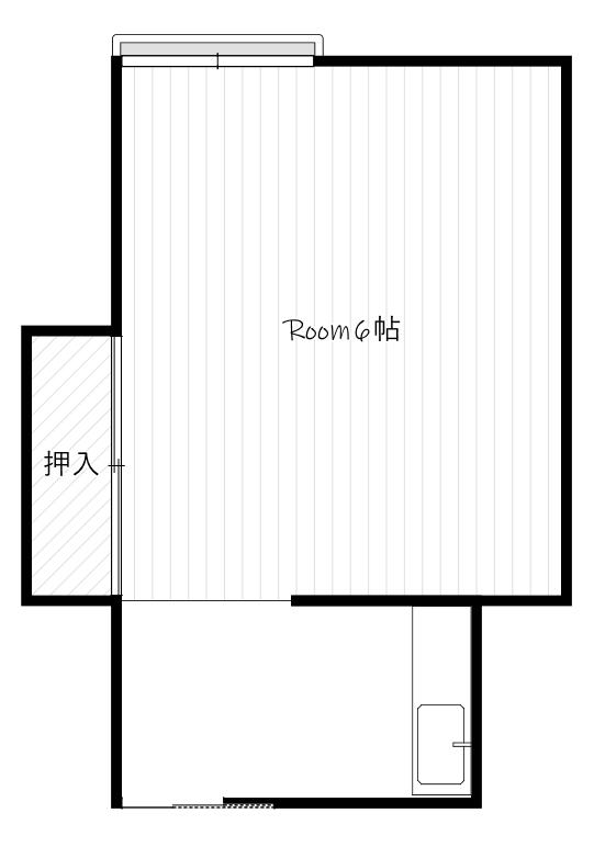 加藤荘(ワンルーム/2階)の間取り写真