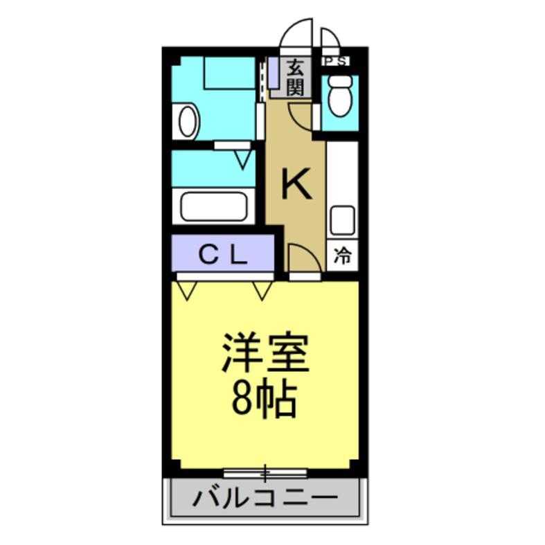 ルシール青葉(1K/2階)の間取り写真