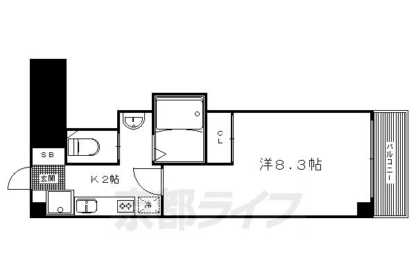 FAMILLEFUJI(1K/3階)の間取り写真