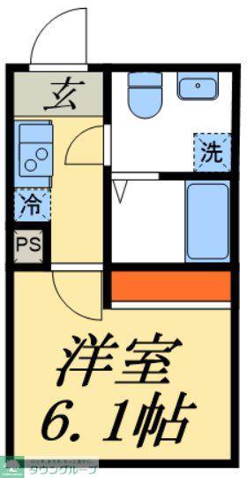PREMIAGE川口(1K/1階)の間取り写真