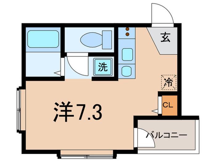 コスモ・コート川崎(ワンルーム/3階)の間取り写真
