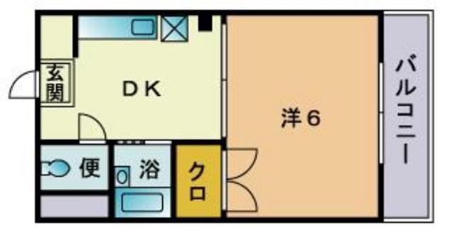 第3ロイヤルハイツ(1DK/1階)の間取り写真